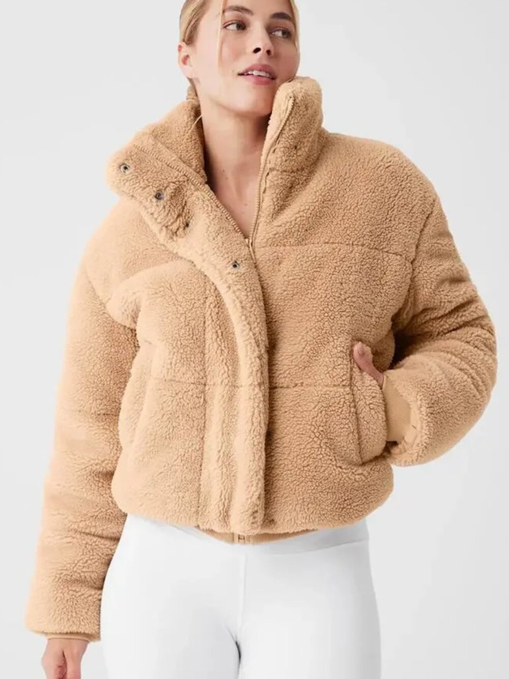 Sherpa Snow Angel Tan Alo Jacket